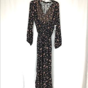 Old Navy Floral Long Sleeve Pant Romper